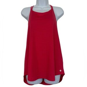 Apana Red Athletic Tank Top Size L Racerback Keyhole Yoga Workout